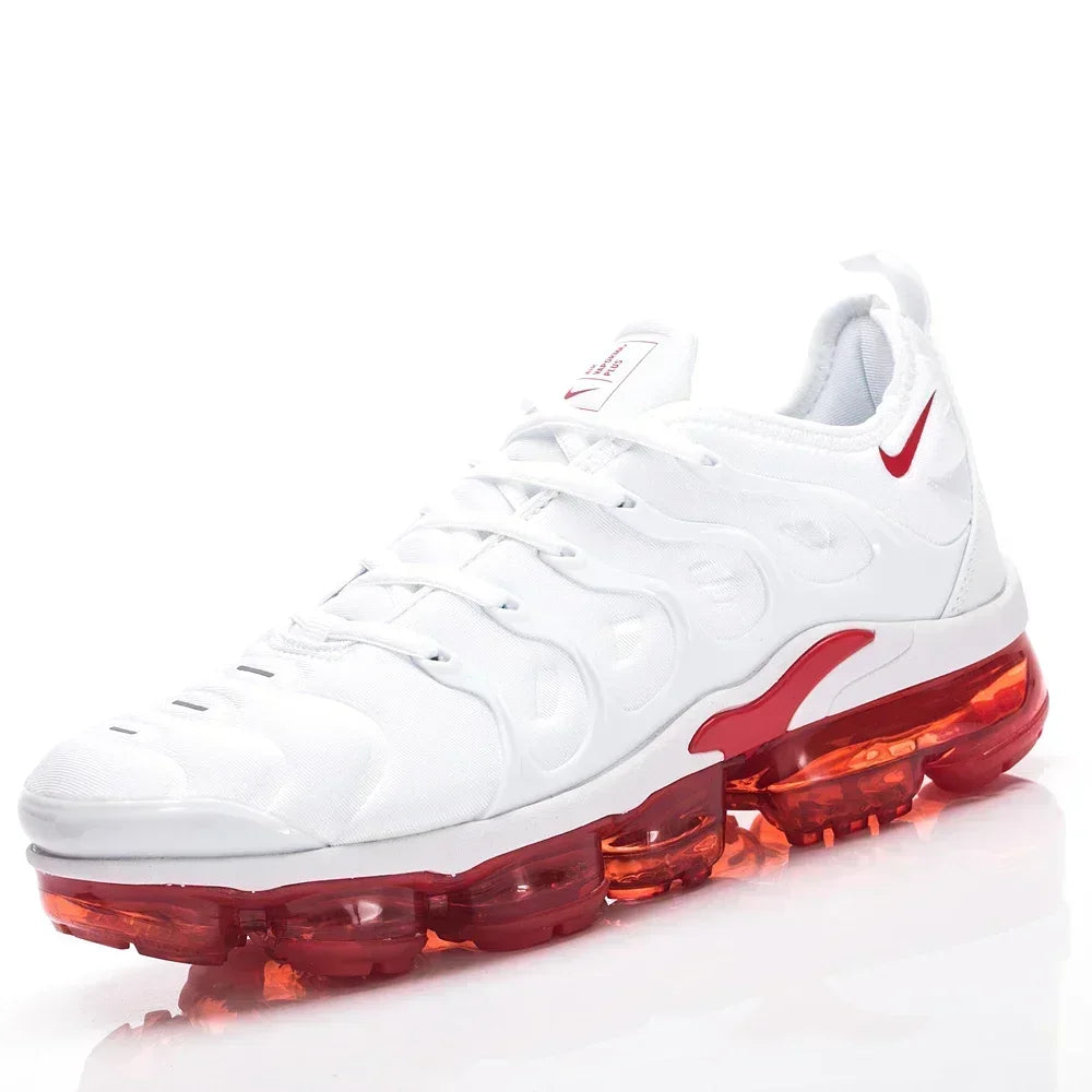 Nike Air Vapormax Plus TN White Red Mesh Breathable Anti-Slip Air Cushion Men Women Running Shoes Unisex Nike Sports Sneakers