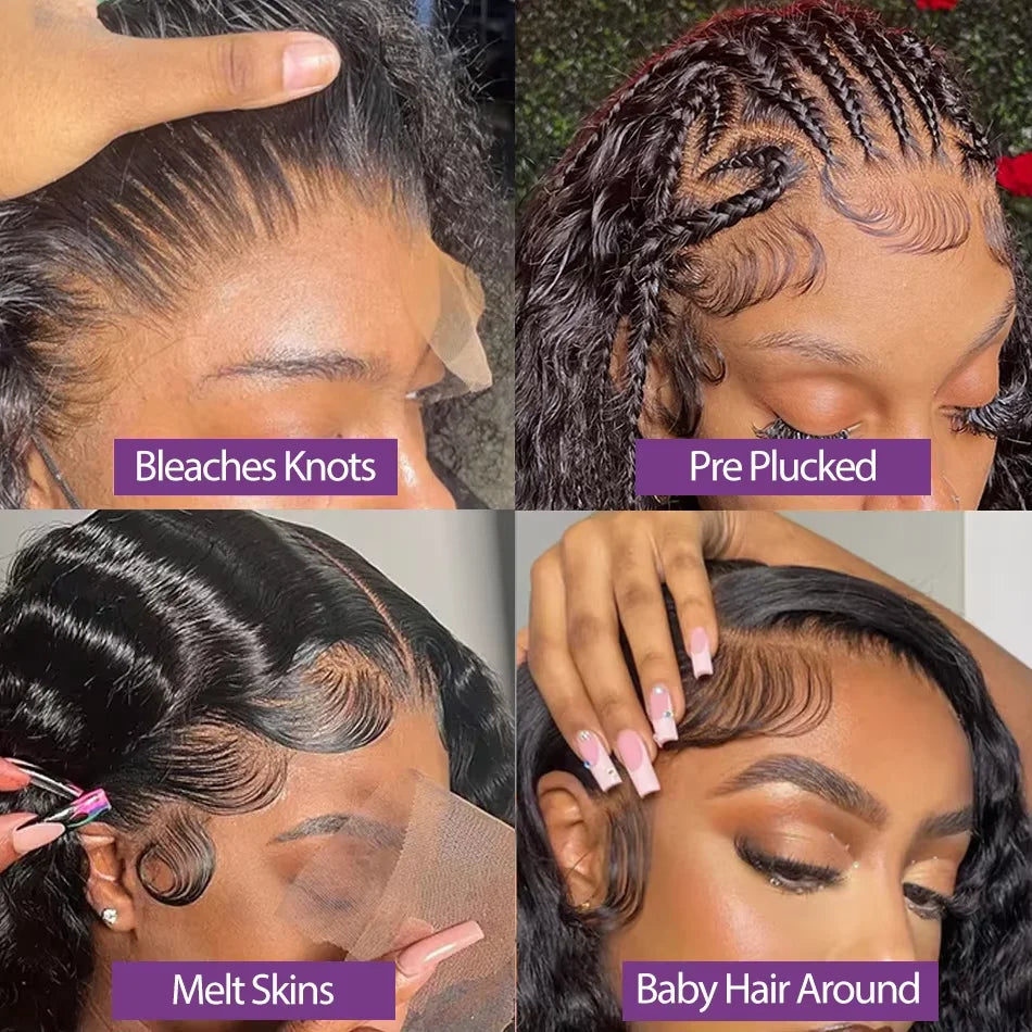 Kinky Curly Human Hair Wigs For Women Deep Wave Frontal Wig Water Wave Lace Front Wig 100% Brazilian Glueless Wigs On Promotion