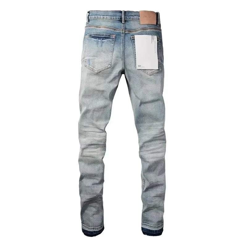 Men Jeans American High Street Pleated Basic Model New Fashion Trend High Quality Jeans
