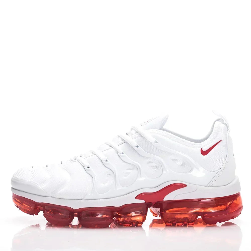 Nike Air Vapormax Plus TN White Red Mesh Breathable Anti-Slip Air Cushion Men Women Running Shoes Unisex Nike Sports Sneakers