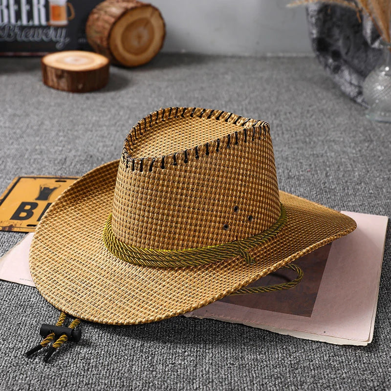 European Retro Cowboy Hat Farm Sun Protection Hat Big Hat Brim Sun Protection Effect Is Better For Outdoor Travel Outdoor Travel