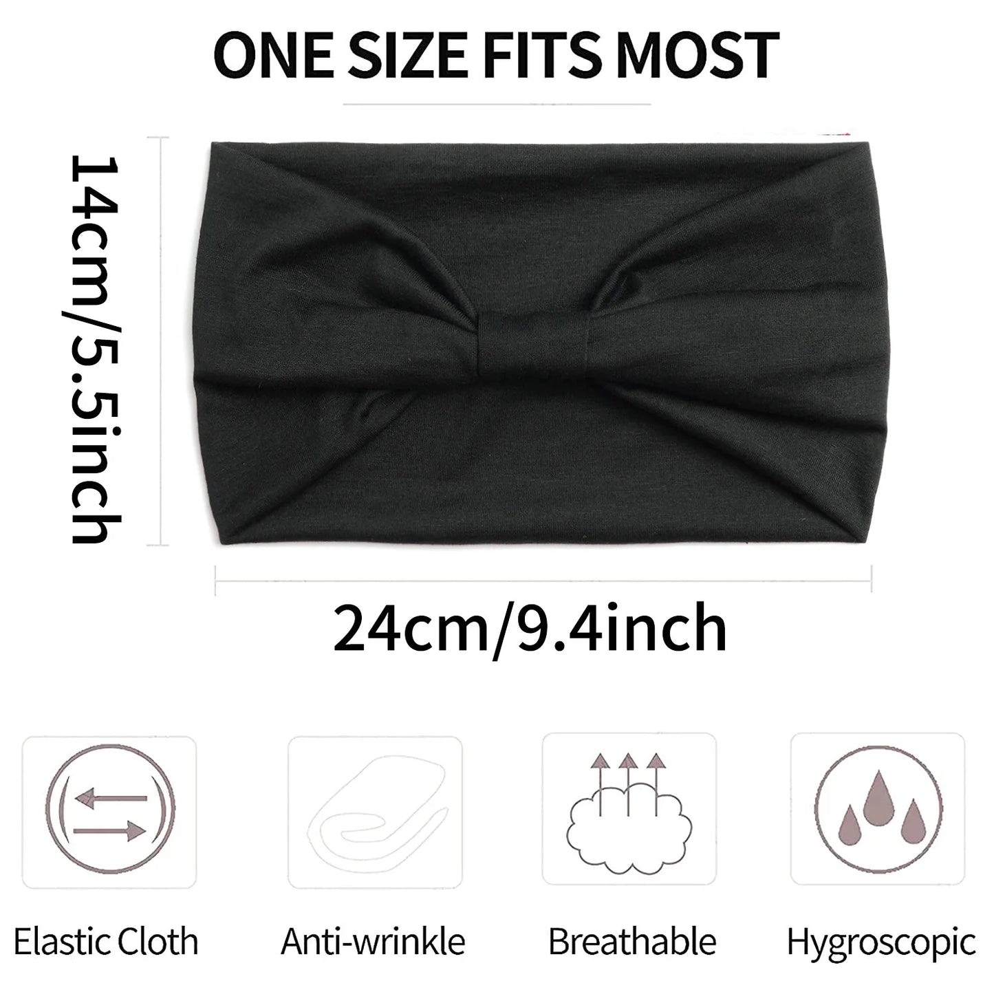 Bohemian European and American Sports Headband Women's Wide Yoga Elastic Running Hair Accessories Headwear