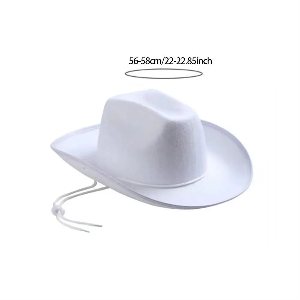 Cowboy Hat Felt Princess Hat Performance Bound Western Cowgirl Hat Bachelorette Birthday Party Costume Accessory