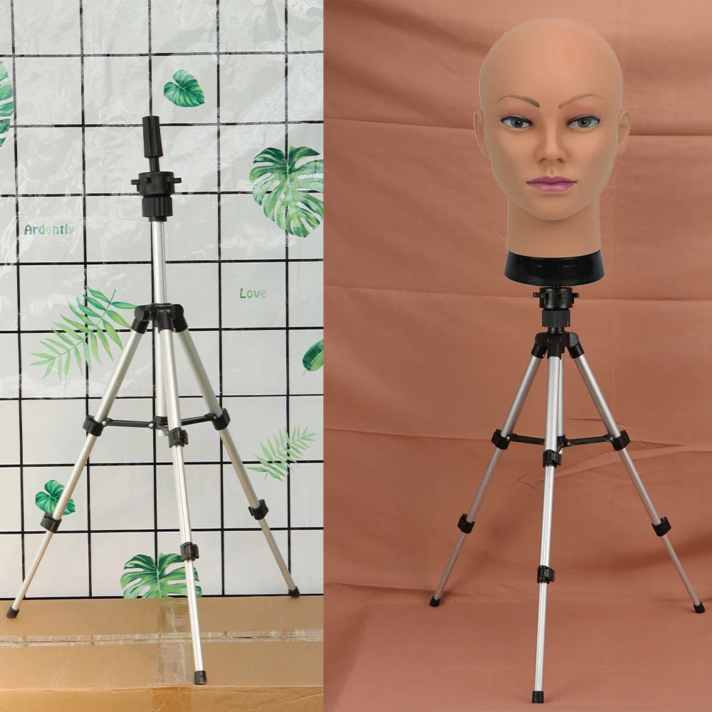 New Mannequin Head Wig Stand With Adjustable Wig Tripod Stand Holder  For Wigs Making Display With T Pins /Wig Cap For Free Gift