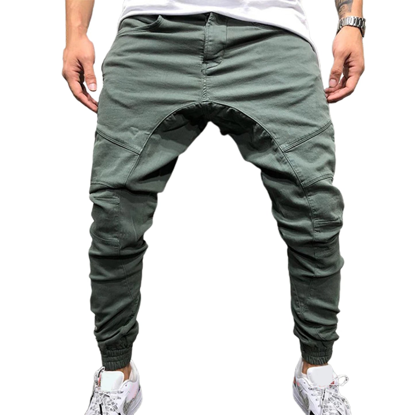 Men's Jogger  Spring Summer Hipster Streetwear New Male Solid Color Casual Cargo Pants  Men Trousers