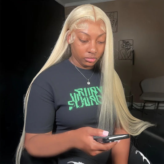 30 Inch 250 Density 613 Hd Lace Frontal Wig 13x6 13x4 Blonde Lace Front Wig Brazilian Straight 100% human hair Wig For Women