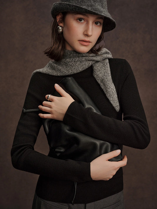 DUSHU Seamless Half-high Collar Pure Wool Pullovers Women Plus Size Autumn Winter Bottoming Sweater Solid Soft Breathable Tops