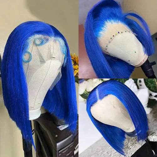 613 Blonde Bob Wig Human Hair Bleached Remy Brazilian Cheap 13x4 Straight Short Bob Wig 100% Human Hair Closure Wig Pre Plucked