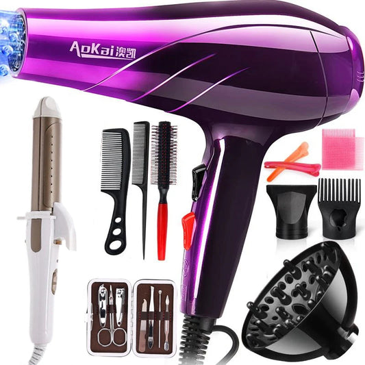 Hair Dryer Professional Powerful Air Dryer Nozzle Pumps Air Blower Adjustment Hot/Cold for Barber Salon Hair Fast Styling Tools