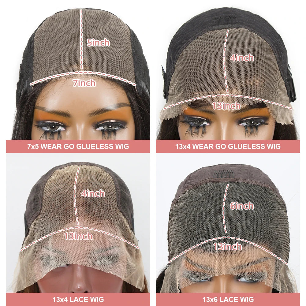 Brazilian Deep Water Wave Curly Bob 100% Human Hair Wigs Natural Black Deep Wave HD Lace Front 13x4 13x6 Transparent Lace Wigs