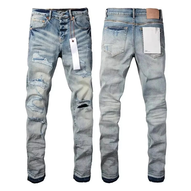 Men Jeans American High Street Pleated Basic Model New Fashion Trend High Quality Jeans