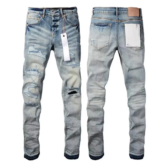Men Jeans American High Street Pleated Basic Model New Fashion Trend High Quality Jeans