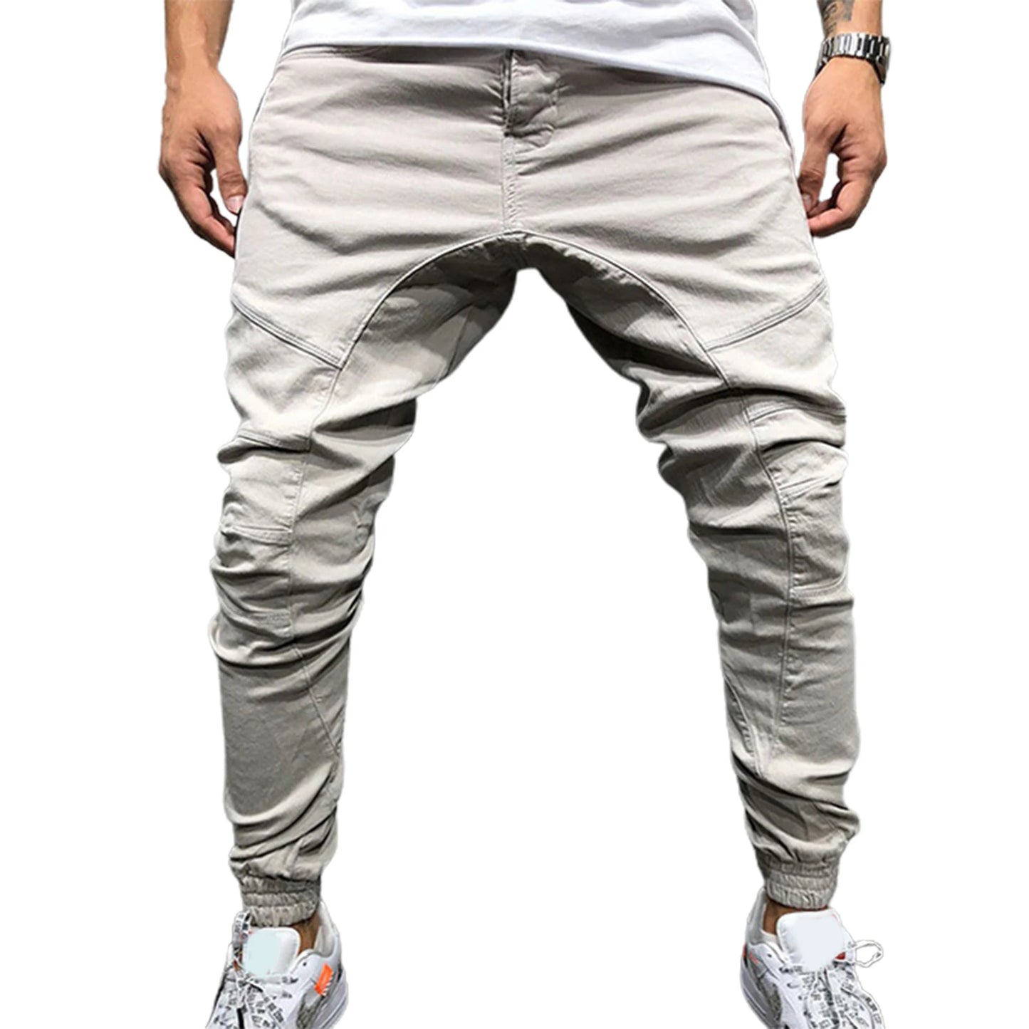 Men's Jogger  Spring Summer Hipster Streetwear New Male Solid Color Casual Cargo Pants  Men Trousers