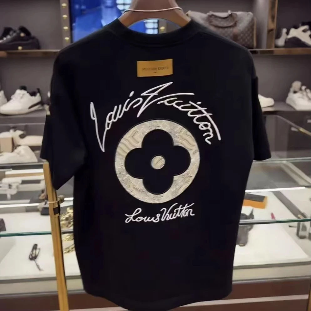 Trend autumn and winter print luxury brand cotton men's and women's short-sleeved T-shirts