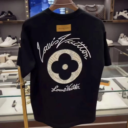 Trend autumn and winter print luxury brand cotton men's and women's short-sleeved T-shirts